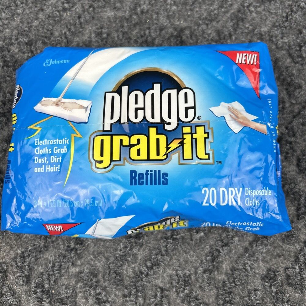 Pledge Grab It Dry Unscented Cloths - 20 Dry 8 in x 11.5 in Disposable Cloths